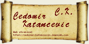 Čedomir Katančević vizit kartica